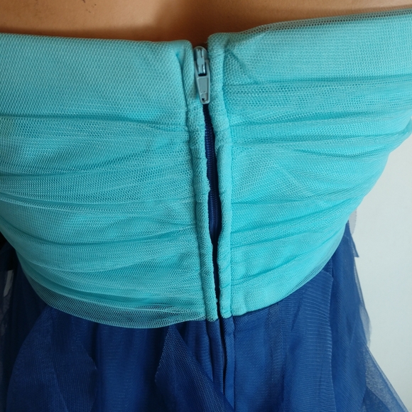 Teeze Me Bicolor Sleeveless Tulle Dreas - Picture 6 of 9